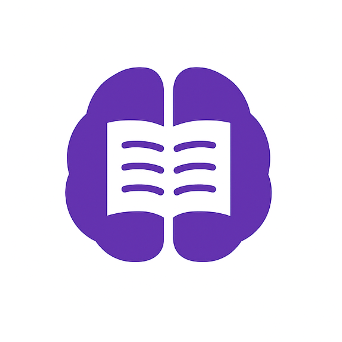 Brain with an open book